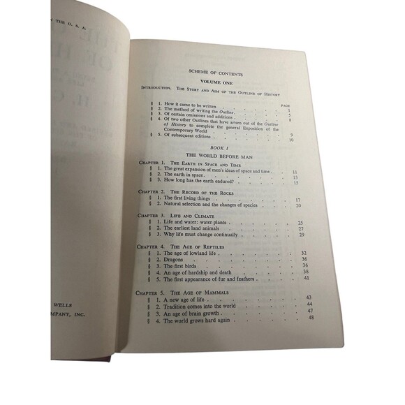 The Outline Of History By HG Wells Revised Volume 1 - 1956 Hardcover - Picture 10 of 14